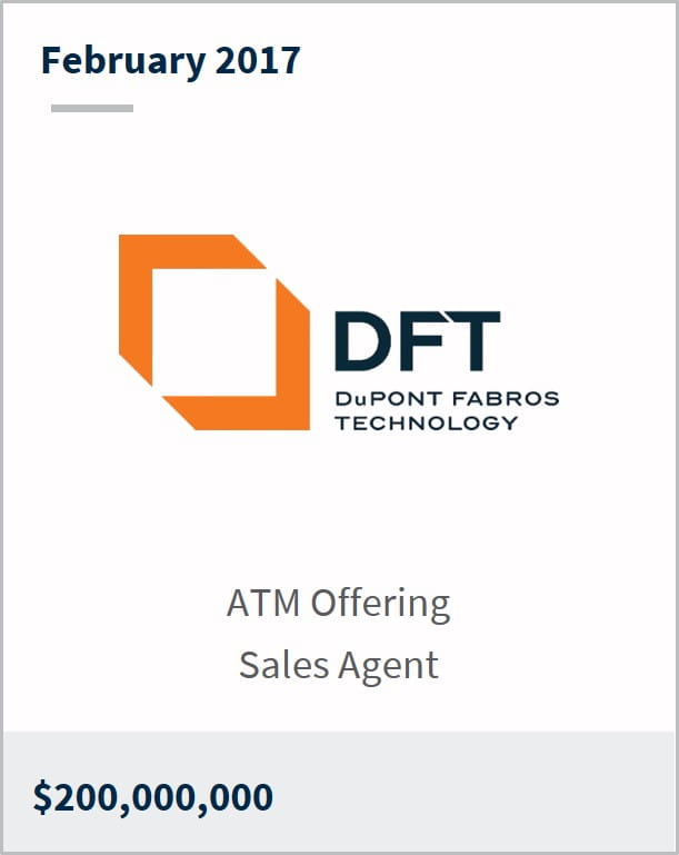 February 2017 Dupont Fabros $200,000,000 ATM offering sales agent
