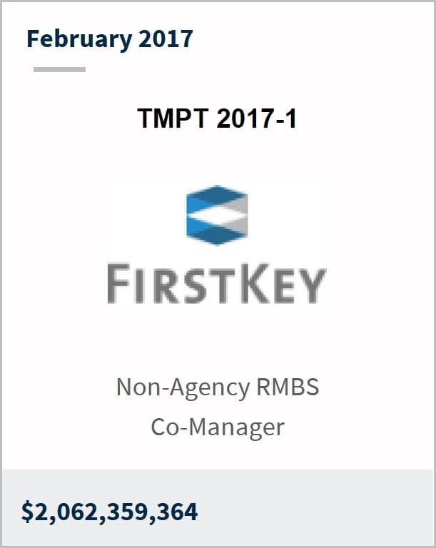 February 2017 FirstKey $2,062,359,364 non-agency RMBS co-manager