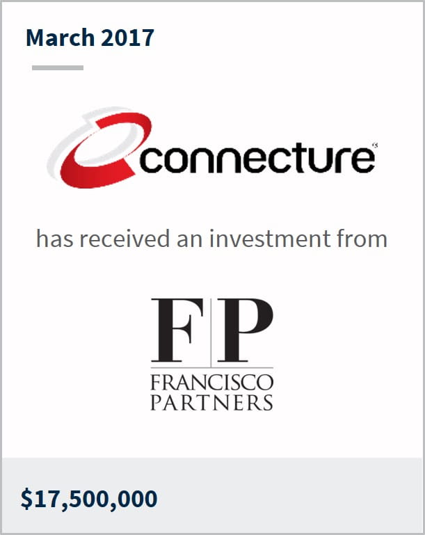 March 2017 Connecture has received an investment from FP $17,500,000
