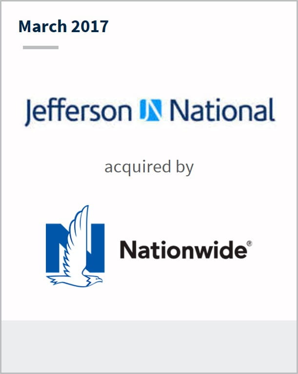 March 2017 Jefferson National has been acquired by Nationwide