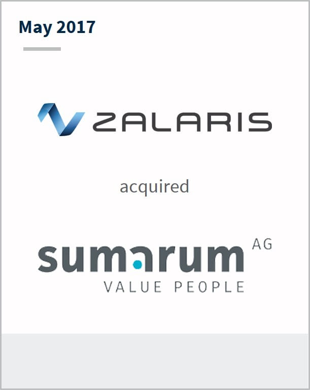 May 2017 Zalaris has acquired Sumarum AG