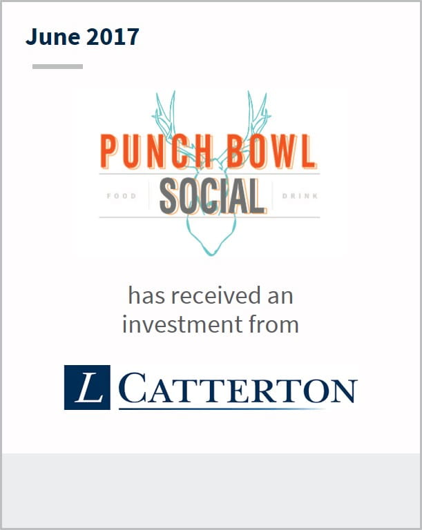 June 2017 Punch Bowl Social has received an investment from L Catterton