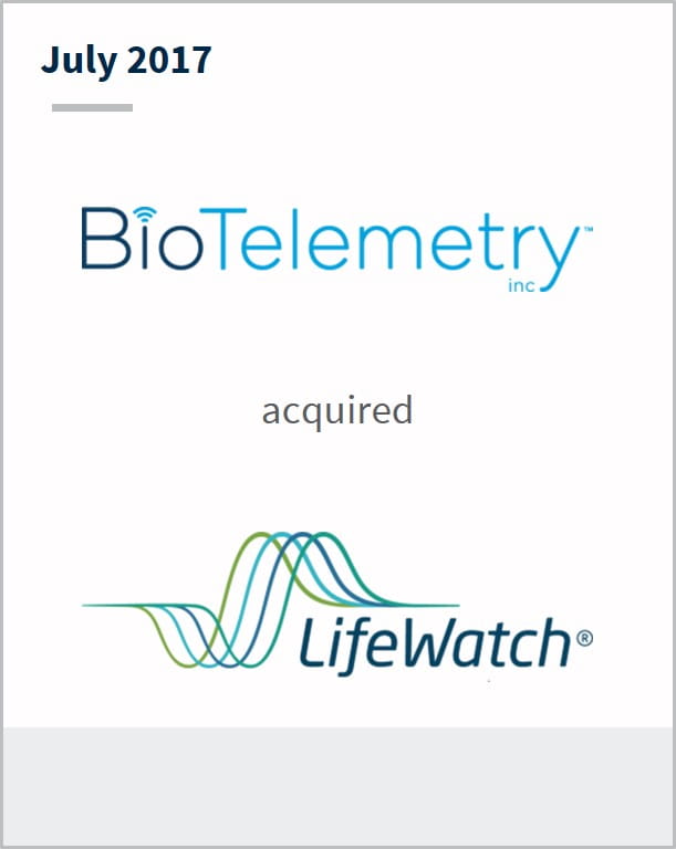 July 2017 BioTelemetry has acquired Life Watch