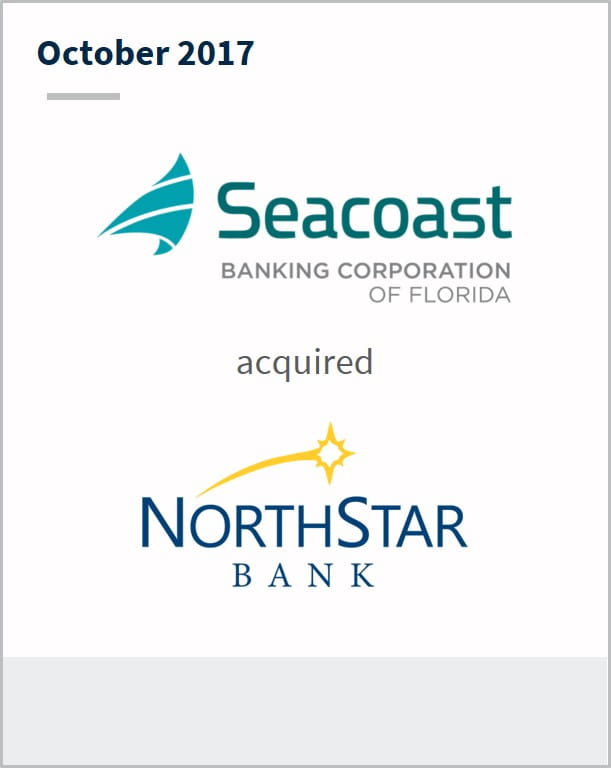 October 2017 Seacoast Banking Corporation has acquired Northstar Bank