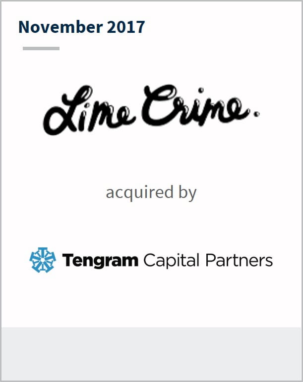November 2017 Lime Crime Tengram Capital Partners