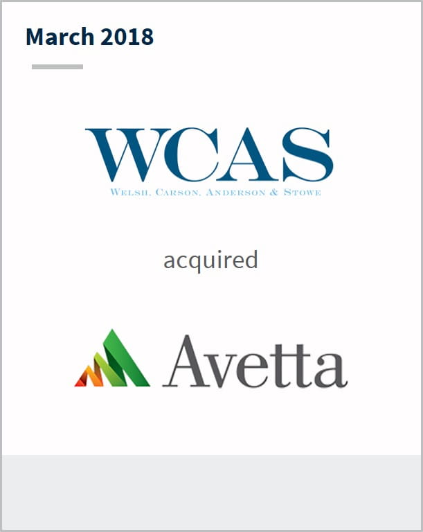 March 2018 WCAS has acquired Avetta