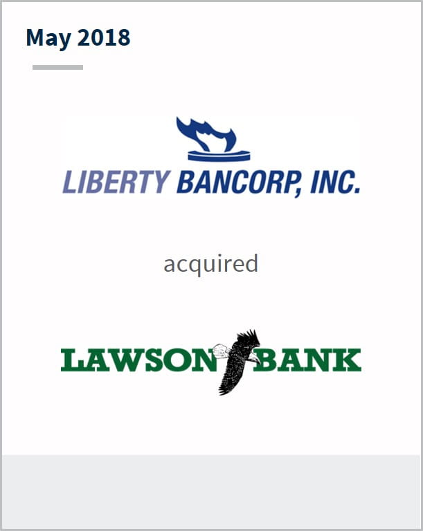 May 2018 Liberty Bancorp Inc. has acquired Lawson Bank