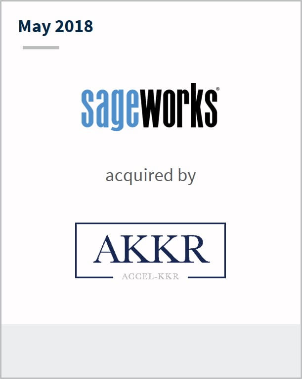 May 2018 Sageworks has been acquired by AKKR