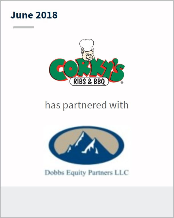 June 2018 Corkys has partnered with Dobba Equity Partners LLC