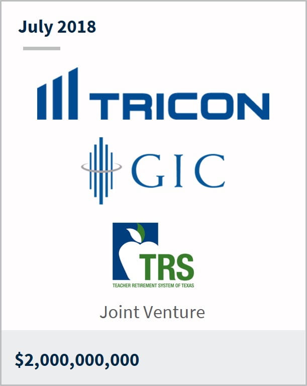 July Tricon | GIC | TRS $2,000,000,000 joint venture