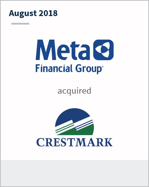 August 2018 Meta Financial Group has acquired Crestmark
