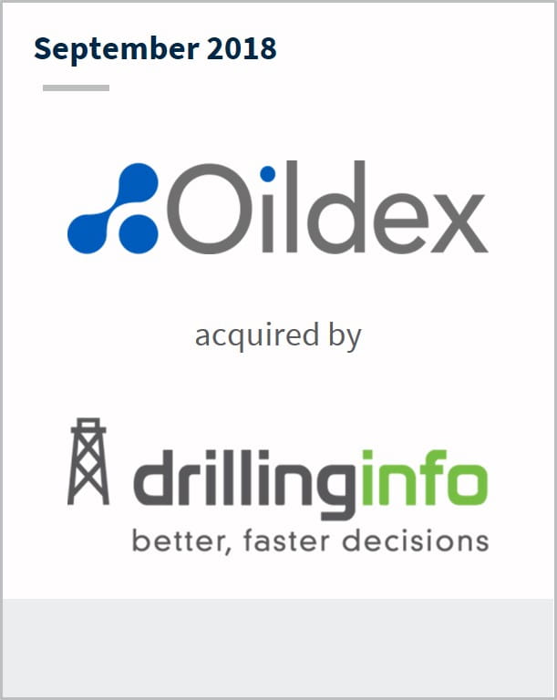 September 2018 Oildex has been acquired by Drilling Info