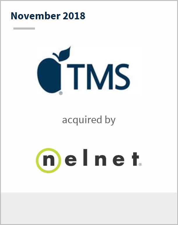 November 2018 TMS has been acquired by Nelnet