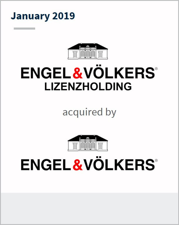 January 2019 Engel & Volkers Lizenzholding has been acquired by Engel & Volkers