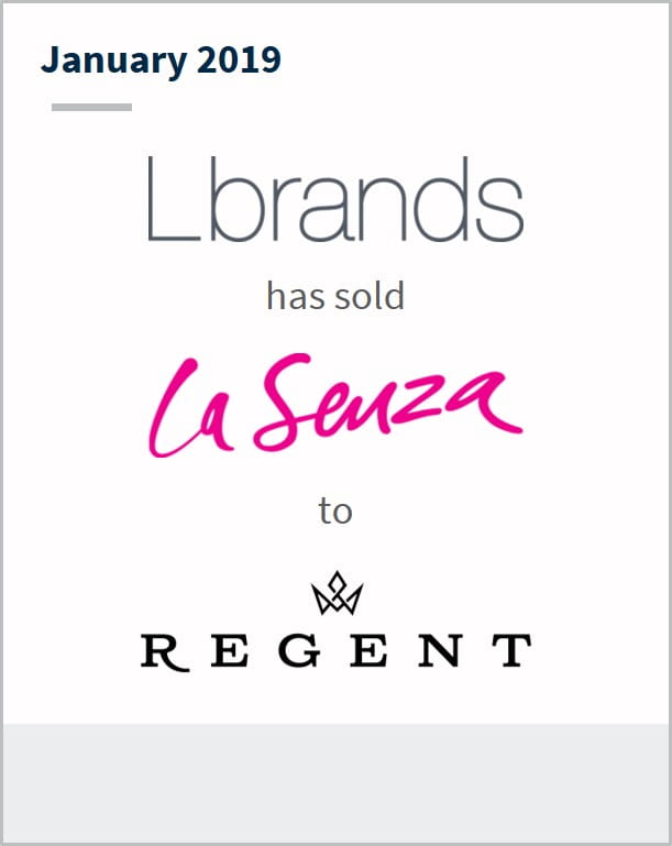 January 2019 LBrands has sold La Sensa to Regent 