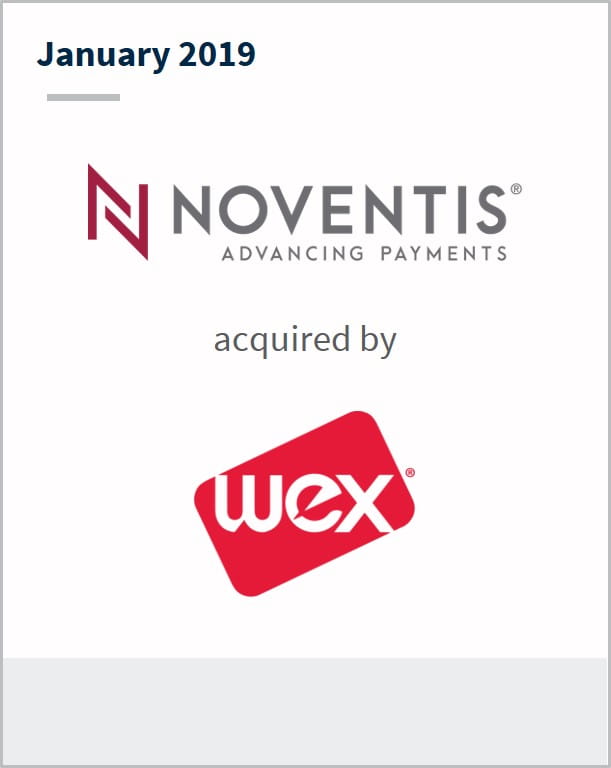 January 2019 Noventis has been acquired by Wex