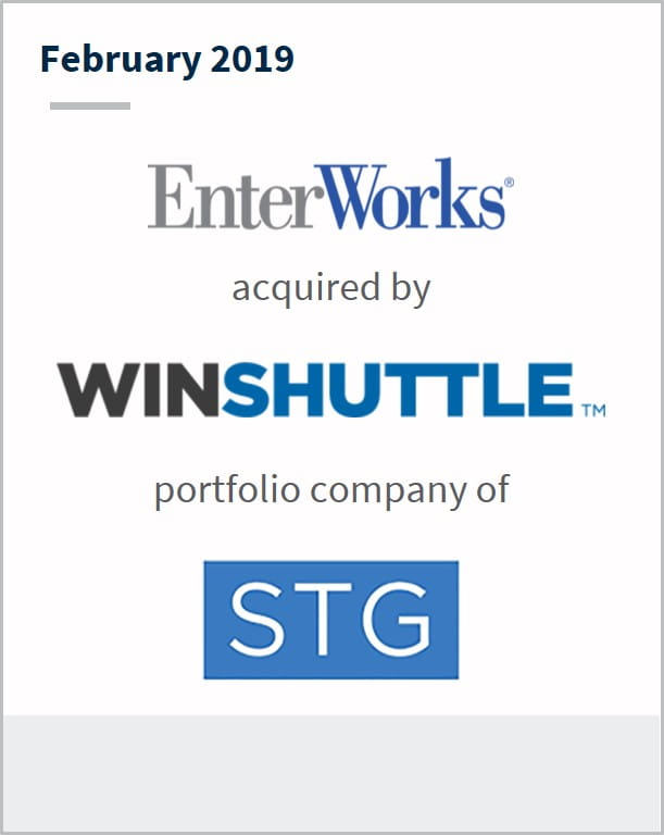 February 2019 EnterWorks has been acquired by WinShuttle a portfolio company of STG