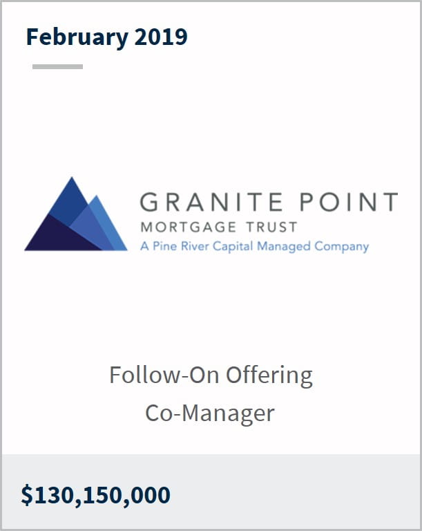 February 2019 Granite Point Mortgage Trust $130,150,000 follow-on offering co-manager