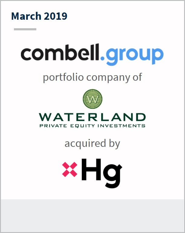 March 2019 Combell Group a portfolio company of Waterland has been acquired by Hg