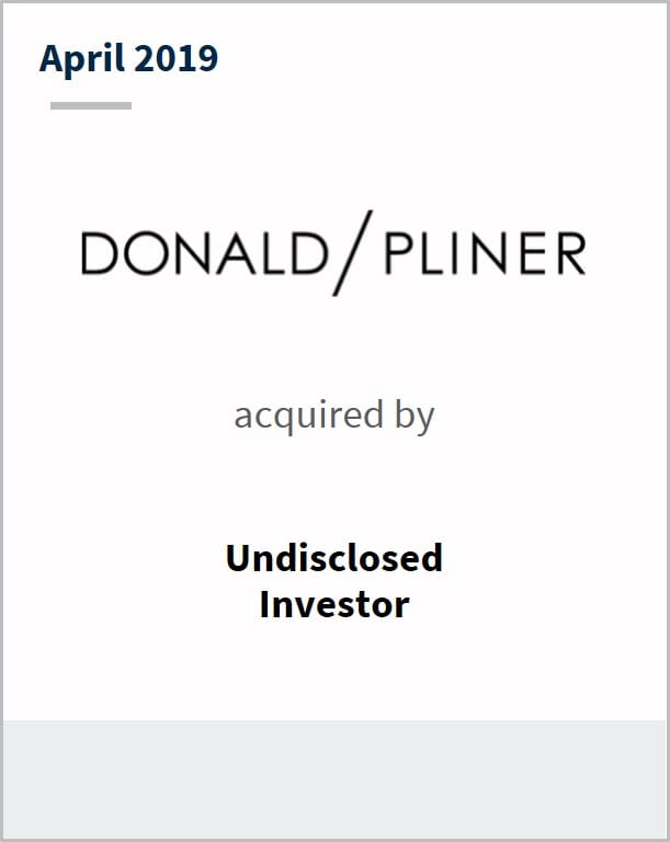 April 2019 Donald Pliner acquired by Undisclosed Investor