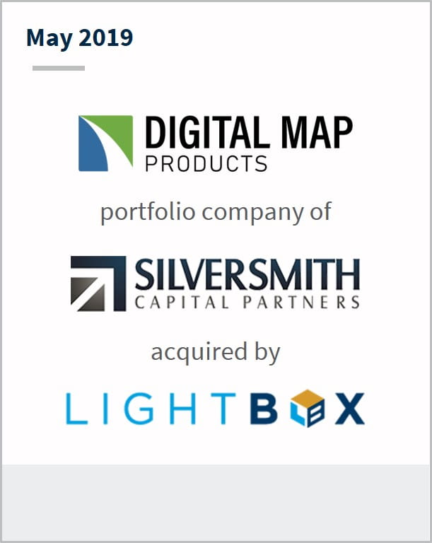 May 2019 Digital Map Products a portfolio company of Silversmith Capital Partners has been acquired by Lightbox