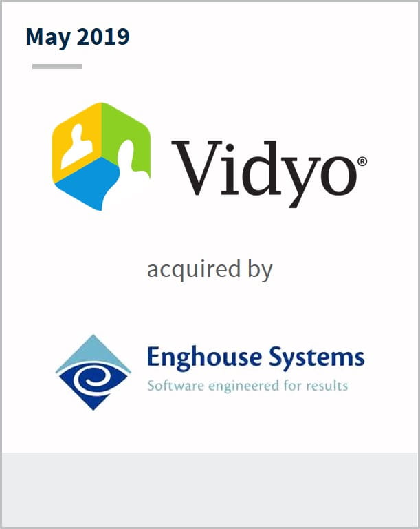 May 2019 Vidyo has been acquired by Enghouse Systems