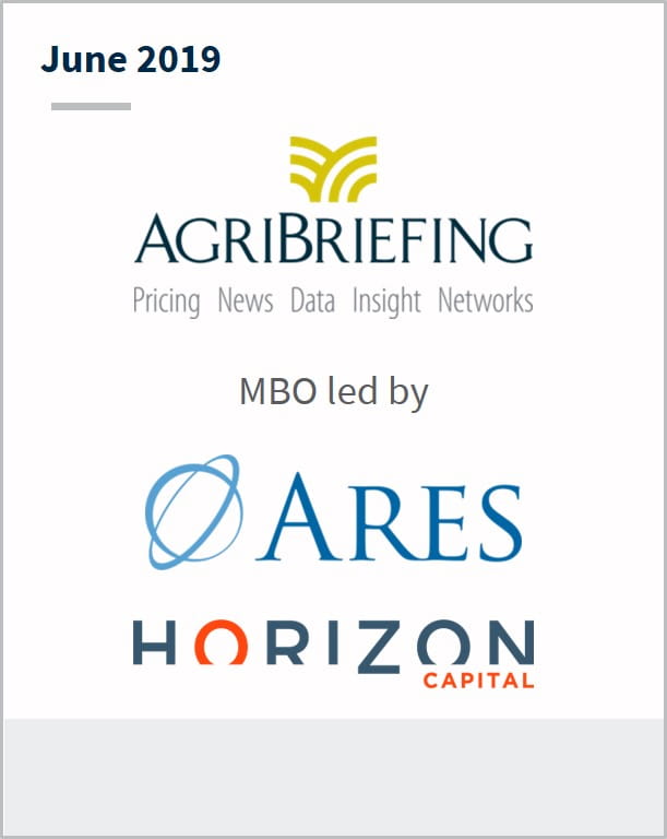 June 2019 AgriBriefing MBO led by Ares | Horizon Capital
