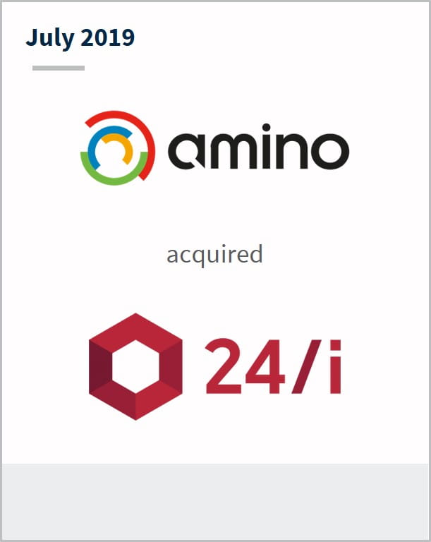 July 2019 Amino Technologies PLC has acquired 24/i