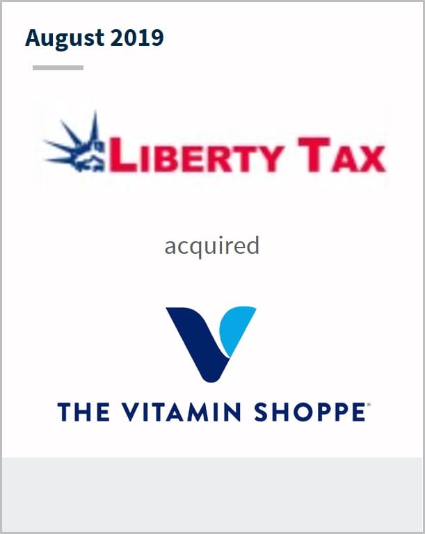 August 2019 Liberty Tax has acquired The Vitamin Shoppe