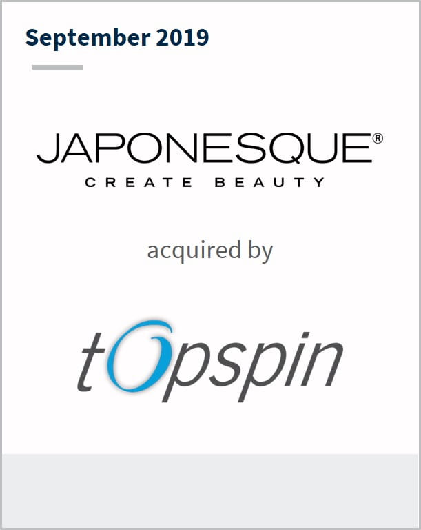 September 2019 Japonesque has been acquired by Topspin 