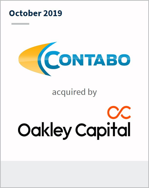 October 2019 Contabo has been acquired by Oakley Capital