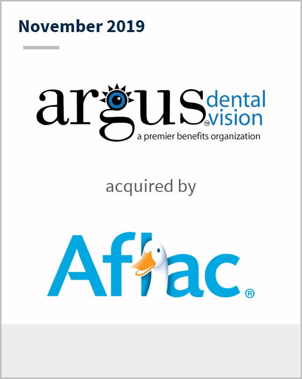 November 2019 Argus Dental Vision has been acquired by Aflac