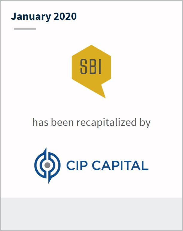 January 2020 Sales Benchmark Index has been recapitalized by CIP Capital