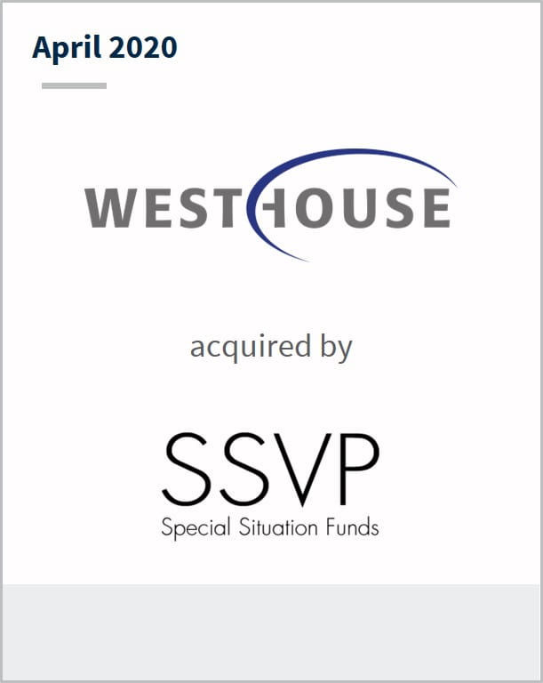 April 2020 Westhouse Group has been acquired by SSVP