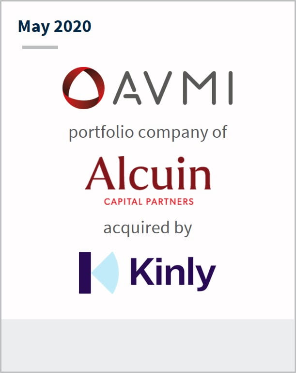 May 2020 AVMI a portfolio company of Alcuin Capital Partners has been acquired by Kinly