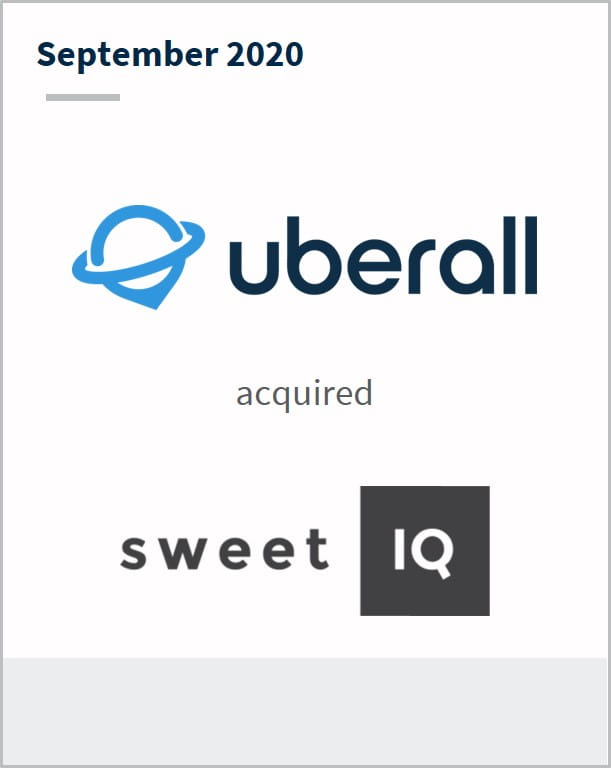 September 2020 Uberall has acquired Sweet IQ