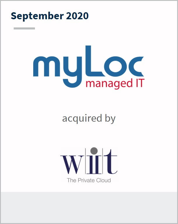 September 2020 myLoc has been acquired by WIIT