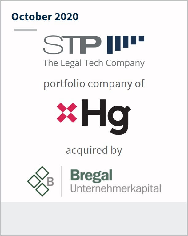 October 2020 STP a portfolio company of Hg has been acquired by Bregal