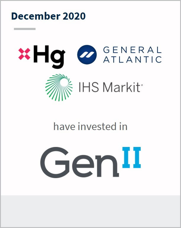 December 2020 Hg Capital have invested in Gen II