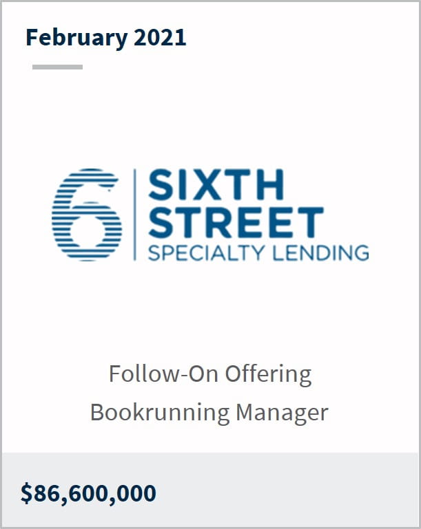 February 2021 Sixth Street Specialty Lending