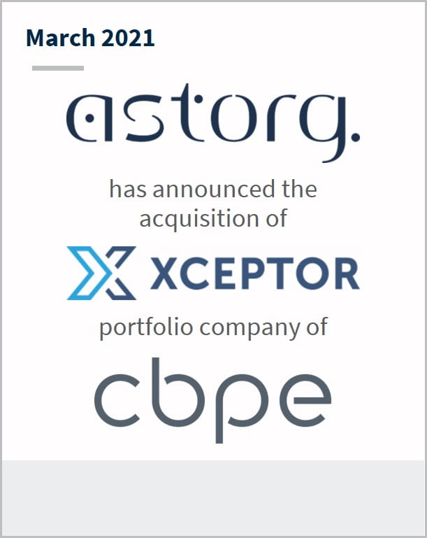 March 2021 Astorg has announced the acquisition of xceptor a portfolio company of cbpe