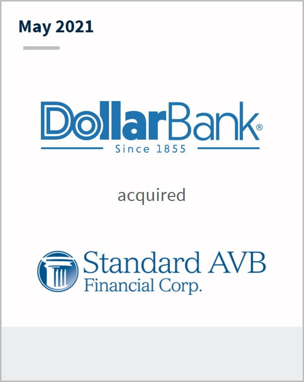 May 2021 Dollar Mutual Bancorp has acquired Standard AVB Financial Corp