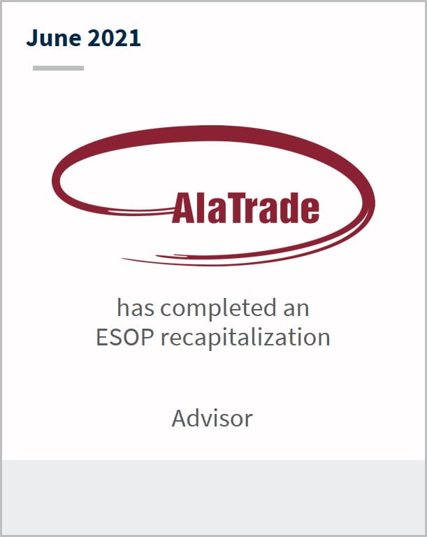 June 2021 Alatrade has completed ESOP recapitalization