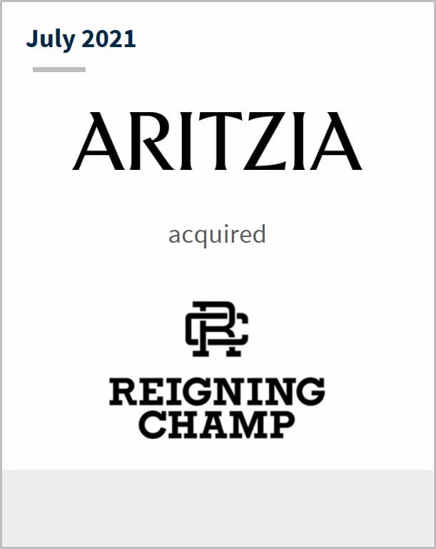 July 2021 Aritzia has acquired Reigning Champ