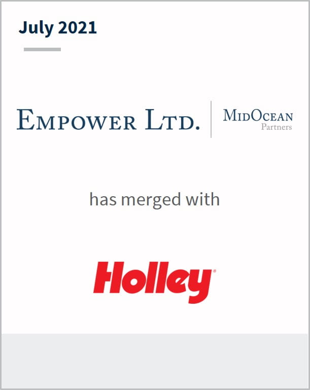 July 2021 Empower Ltd has merged with Holley