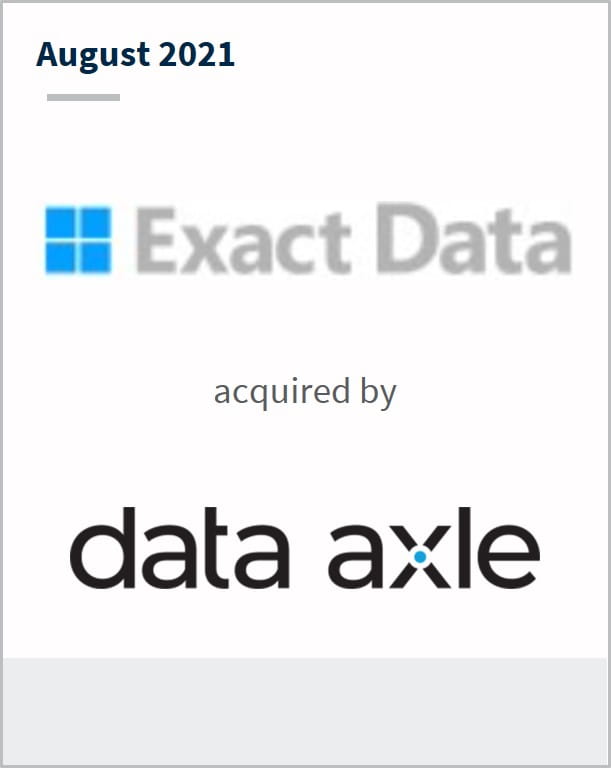 August 2021 Exact Data has been acquired by data axle