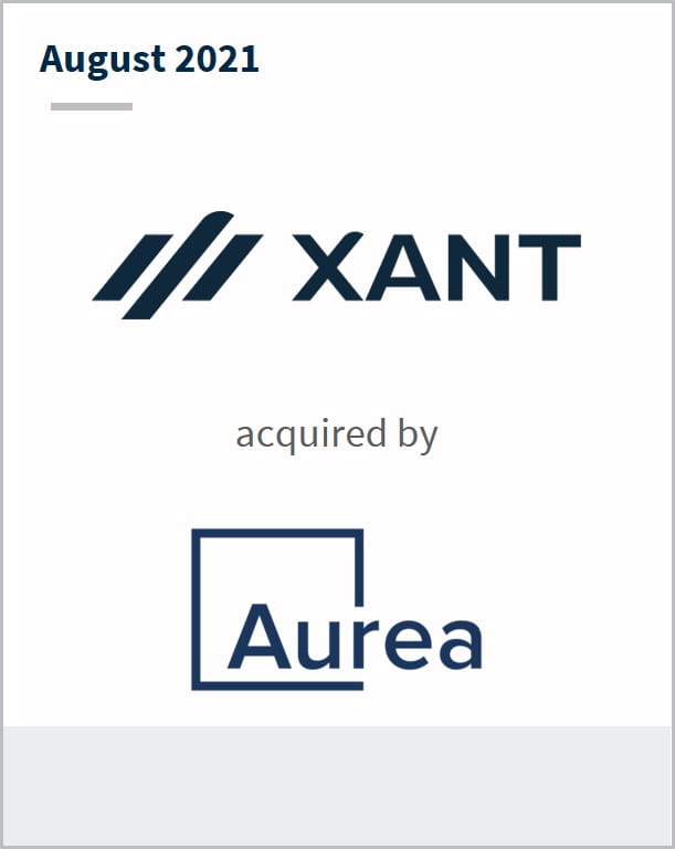 August 2021 XANT has been acquired by Aurea