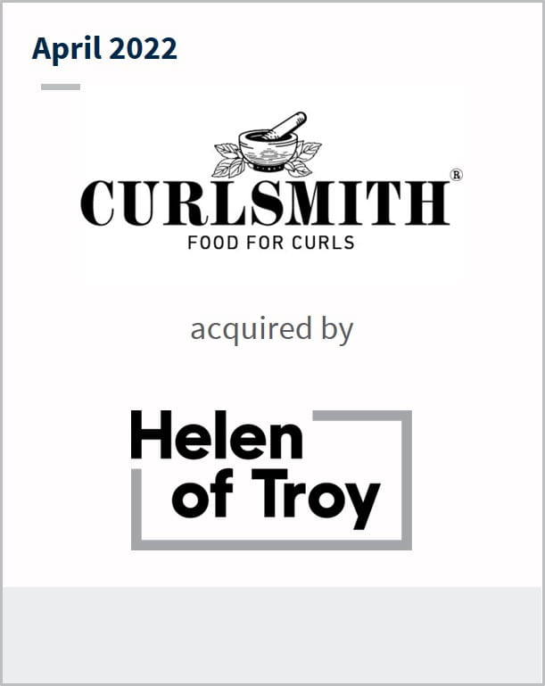 April 2022 Curlsmith Food for Curls has been acquired by Helen of Troy