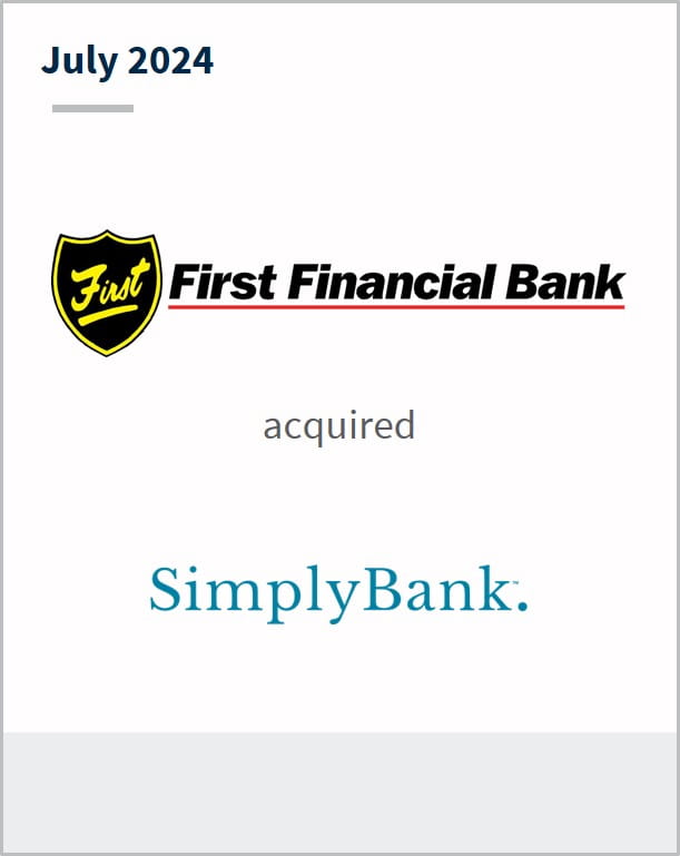 July 2024 First Has acquired Simply Bank.